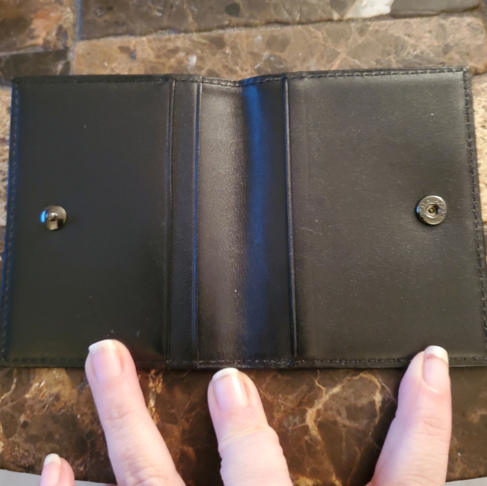 Burberry Mens Coordinates Print​ Leather Card Case Soft Black Leather NWOT - Picture 3 of 5